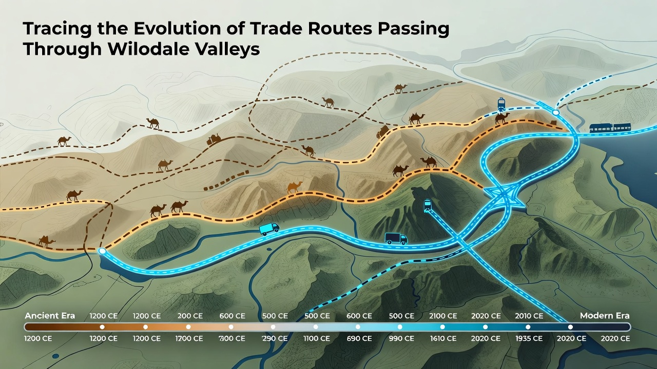 Tracing the Evolution of Trade Routes Passing Through Wilodale Valleys
